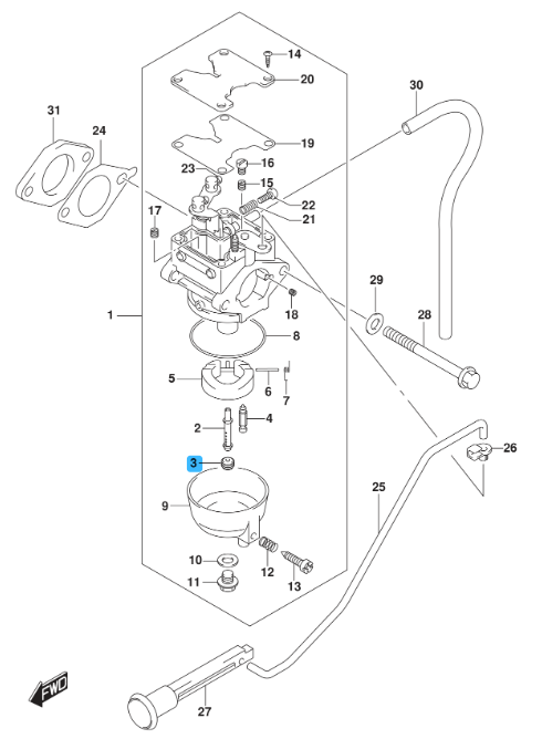CHICLER ALTA (64) SUZUKI DF2.5 OEM 09491-64003
