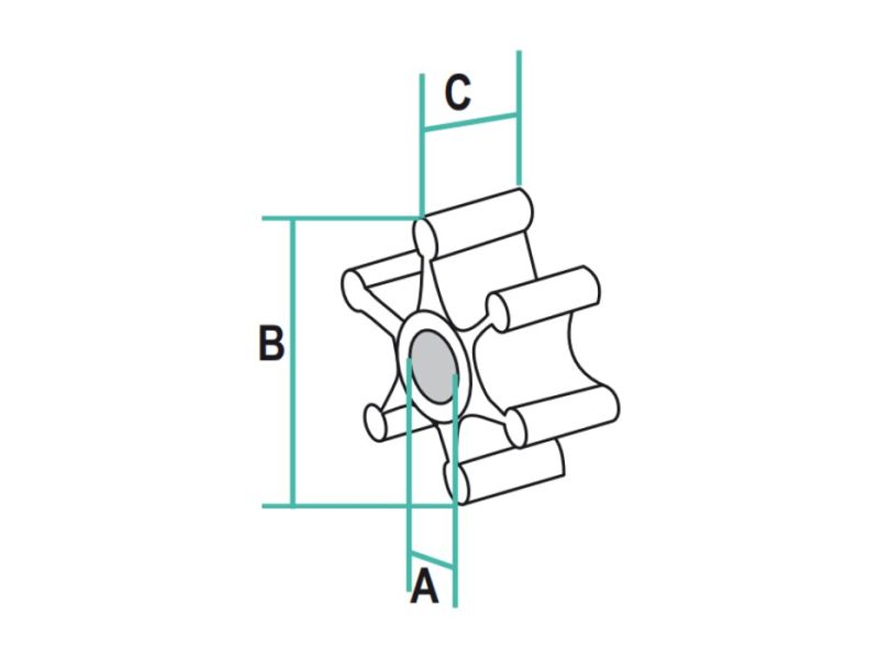 Impulsor, Turbina o Rotor bomba agua Suzuki DF 90/115/150/175/200/225 17461-90J01
