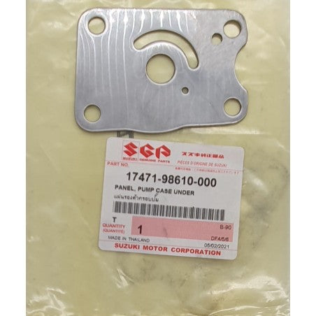 Chapa o Panel, caja de bomba de agua Suzuki DF4-5-6HP OEM 17471-98610